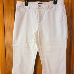Chaps bright white jean capris